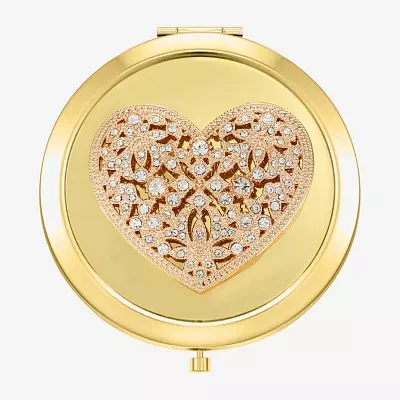 Monet Jewelry Gold Tone Gold Tone Heart Compact Mirror