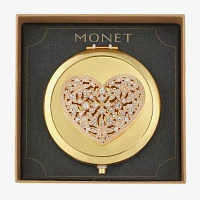 Monet Jewelry Gold Tone Gold Tone Heart Compact Mirror