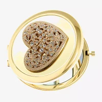 Monet Jewelry Gold Tone Gold Tone Heart Compact Mirror