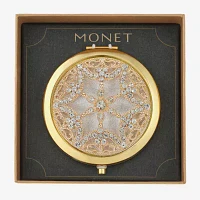 Monet Jewelry Gold Tone Snowflake Gold Tone Snowflake Compact Mirror