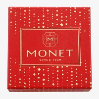 Monet Jewelry Wreath Multi Color Glass Pin