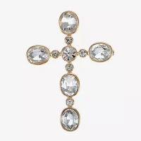 Monet Jewelry Glass Cross Pin