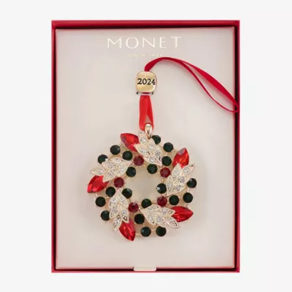 Monet Jewelry Wreath Christmas Ornament