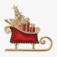 Monet Jewelry Sleigh Glass Pin