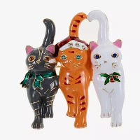 Monet Jewelry Cats Multi Color Glass Pin