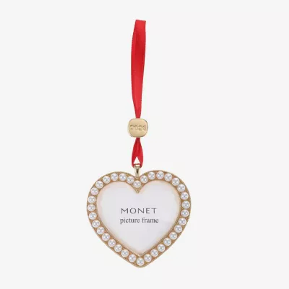 Monet Jewelry Heart Picture Frame Christmas Ornament