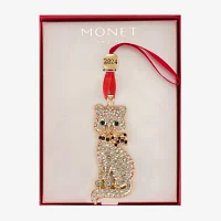 Monet Jewelry Cat Christmas Ornament