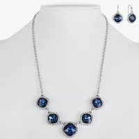 Monet Jewelry Collar Necklace And Drop Earring 2-pc. Glass Set