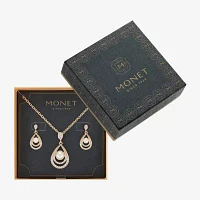 Monet Jewelry Pendant Necklace And Drop Earring 2-pc. Glass Set