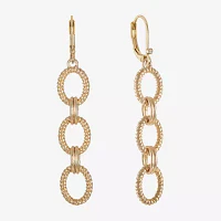 Monet Jewelry Linear Link Drop Earrings