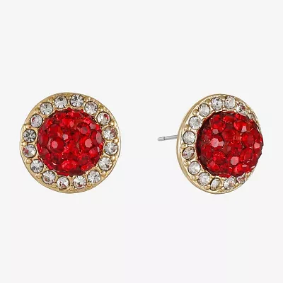 Monet Jewelry Glass 12mm Round Stud Earrings