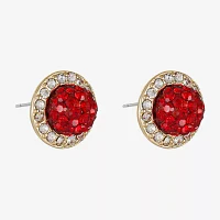 Monet Jewelry Glass 12mm Round Stud Earrings