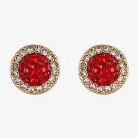 Monet Jewelry Glass 12mm Round Stud Earrings