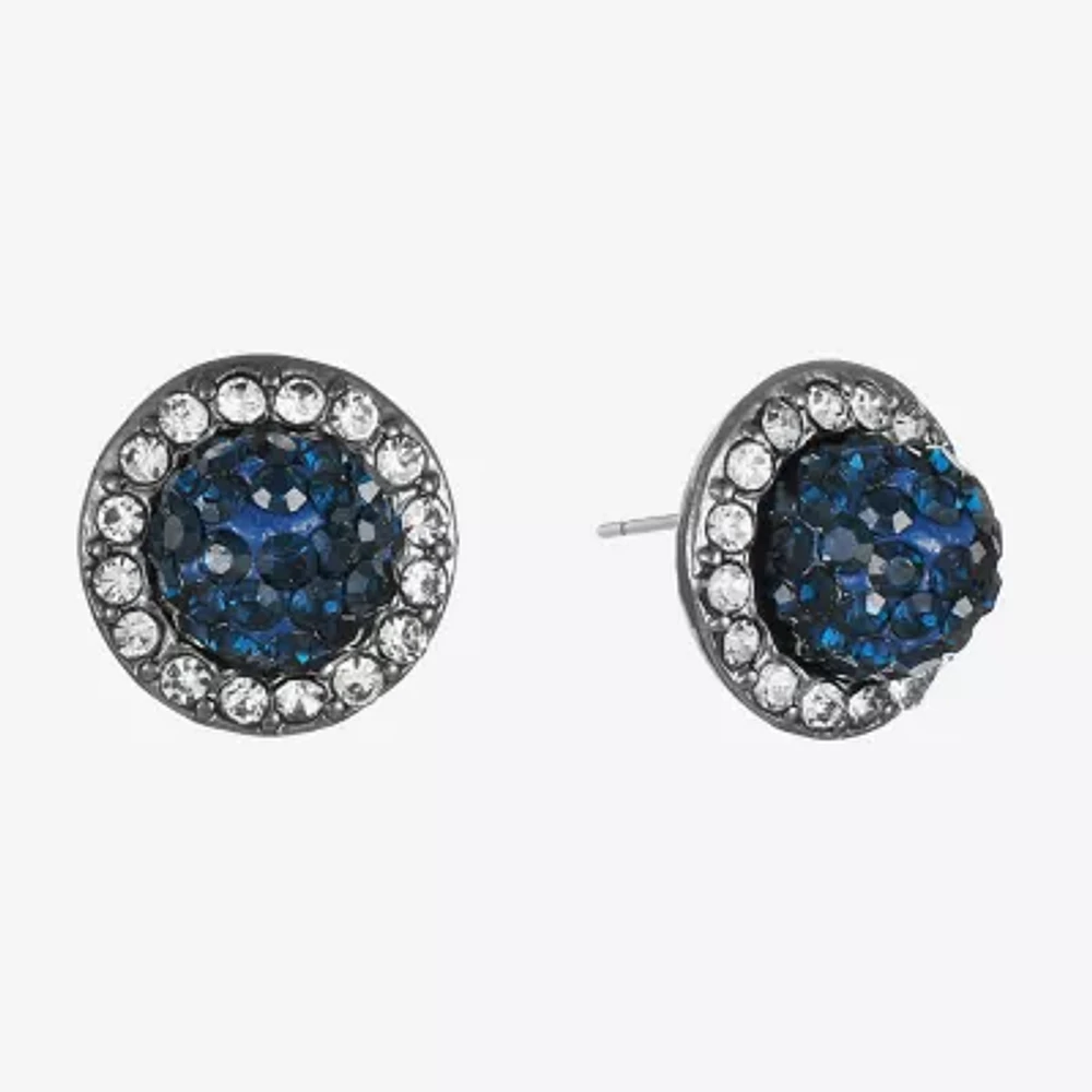 Monet Jewelry Glass 12mm Round Stud Earrings