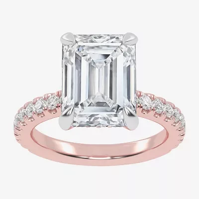 (G-H / Vs2-Si1) Womens 3 1/2 CT. T.W Lab Grown White Diamond 14K Gold Side Stone Engagement Ring