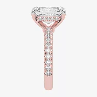 (G-H / Vs2-Si1) Womens 3 1/2 CT. T.W Lab Grown White Diamond 14K Gold Side Stone Engagement Ring