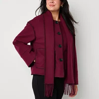 Liz Claiborne Midweight Womens Peacoat