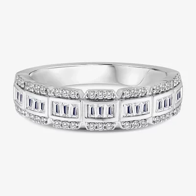 5.5MM 1/2 CT. T.W. Natural White Diamond 14K White Gold Anniversary Band