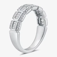 5.5MM 1/2 CT. T.W. Natural White Diamond 14K White Gold Anniversary Band