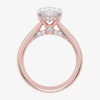 (G-H / Vs2-Si1) Womens 3 1/4 CT. T.W. Lab Grown White Diamond 14K Rose Gold Solitaire Engagement Ring