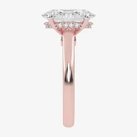(G-H / Vs2-Si1) Womens 3 1/4 CT. T.W. Lab Grown White Diamond 14K Rose Gold Solitaire Engagement Ring
