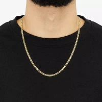 Made in Italy 10K Gold 22 Inch Semisolid Mariner Chain Necklace