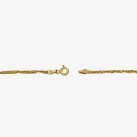 18K Gold Over Silver 24 Inch Chain Necklace