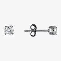 White Cubic Zirconia Sterling Silver Ball 3 Pair Earring Set