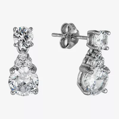 DiamonArt® / CT. T.W. White Cubic Zirconia Sterling Silver Drop Earrings