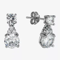 DiamonArt® /3 CT. T.W. White Cubic Zirconia Sterling Silver Drop Earrings