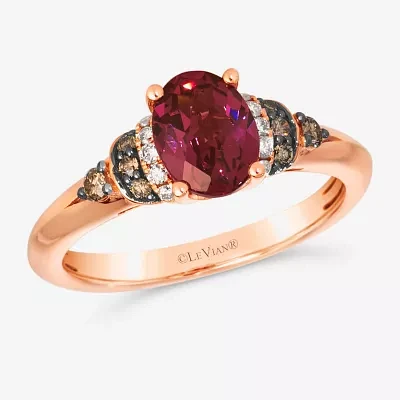 Le Vian® Ring featuring Raspberry Rhodolite® Chocolate Diamonds® Nude Diamonds™ set in 14K Strawberry Gold