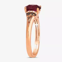 Le Vian® Ring featuring Raspberry Rhodolite® Chocolate Diamonds® Nude Diamonds™ set in 14K Strawberry Gold