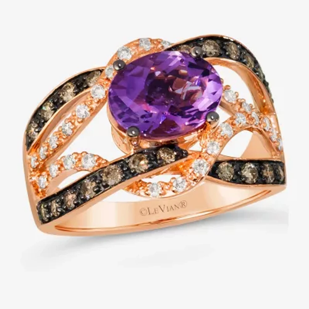 Le Vian® Ring featuring Grape Amethyst™ Chocolate Diamonds® Nude Diamonds™ set in 14K Strawberry Gold®