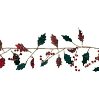 Northlight Plaid Holly With Jingle Bells Indoor Christmas Garland