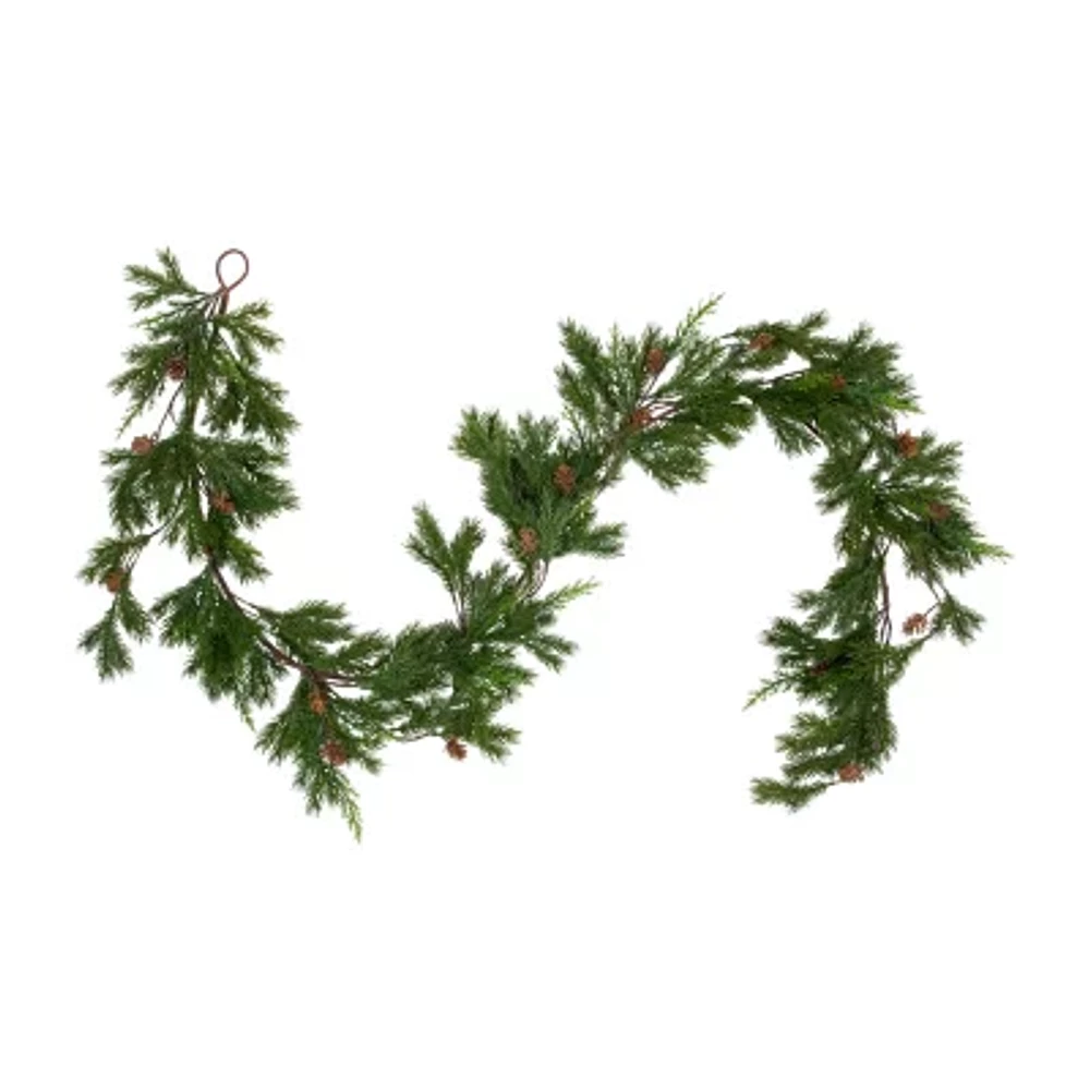 Northlight Cypress And Pine Cone   Unlit Indoor Christmas Garland