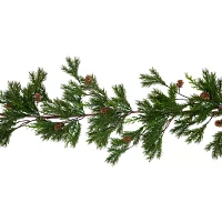 Northlight Cypress And Pine Cone   Unlit Indoor Christmas Garland