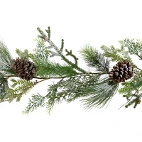 Northlight Frosted Pine And Cedar Indoor Christmas Garland