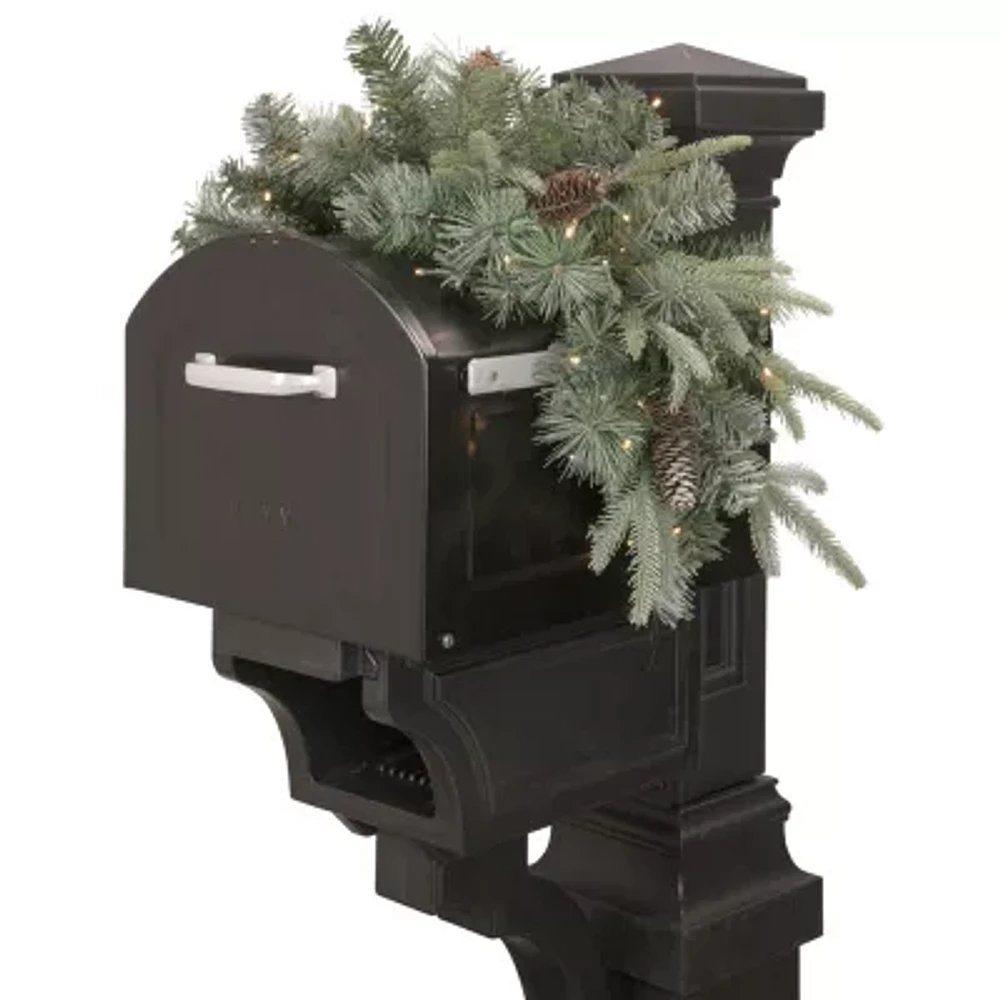 Northlight Pine Cone And Pine Mailbox Pre-Lit Christmas Swags