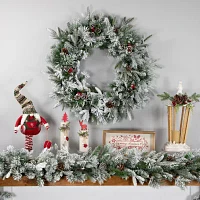 Northlight Rosemary Emerald Angel Pine Indoor Christmas Wreath