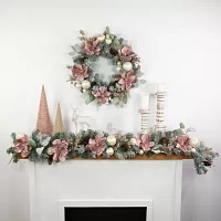 Northlight Floral And Ball  Pine Indoor Christmas Wreath