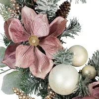 Northlight Floral And Ball  Pine Indoor Christmas Wreath