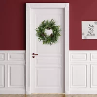 Northlight Frosted Mixed Pine And Cedar Indoor Christmas Wreath