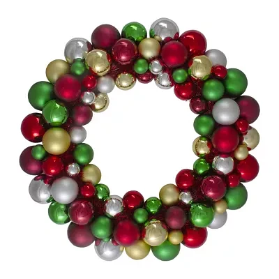 Northlight Shatterproof Ball Indoor Christmas Wreath