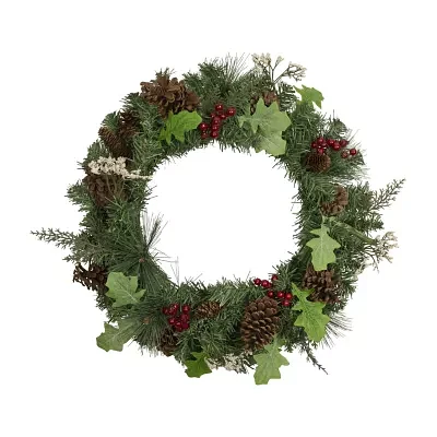 Northlight Natural Pine And Berry Indoor Christmas Wreath