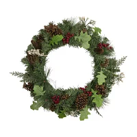 Northlight Natural Pine And Berry Indoor Wreath