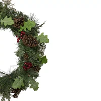 Northlight Natural Pine And Berry Indoor Wreath