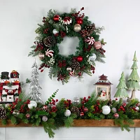 Northlight Ornament And Pinecone Pine Unlit Indoor Christmas Wreath