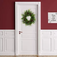 Northlight Pinecone And Jingle Bells Indoor Christmas Wreath