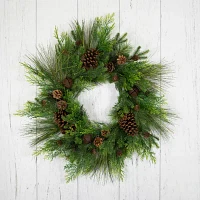 Northlight Pinecone And Jingle Bells Indoor Christmas Wreath