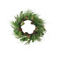 Northlight 24in Pine Cones And Needles Indoor Wreath